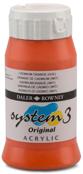 Daler Rowney Acrylic Colors System 3 CADMIUM ORANGE (HUE) - 500 ML